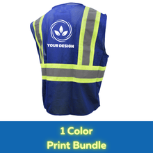 Load image into Gallery viewer, Blue Safety Vest Custom Print Bundle
