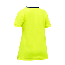 Load image into Gallery viewer, Bisley 310W1118 - Safety Green Hi-Viz Short Sleeve Shirt | Back View 
