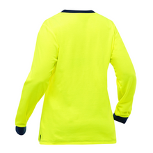 Load image into Gallery viewer, Bisley 310W6118-Y - Safety Green Hi-Viz Women&#39;s Shirt | Back View 
