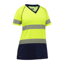 Load image into Gallery viewer, Bisley 312W1118T - Safety Green Hi-Viz Women&#39;s Shirt | Front View
