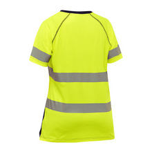 Load image into Gallery viewer, Bisley 312W1118T - Safety Green Hi-Viz Women&#39;s Shirt | Back View
