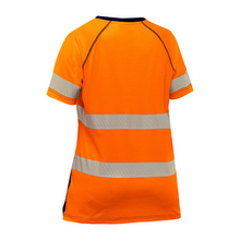 Load image into Gallery viewer, Bisley 312W1118T - Safety Orange Hi-Viz Women&#39;s Shirt | Back View
