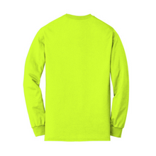 Load image into Gallery viewer, Gildan 8400 - Safety Green Hi-Viz Long Sleeve Shirt | Back Flat  View
