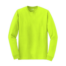 Load image into Gallery viewer, Gildan 8400 - Safety Green Hi-Viz Long Sleeve Shirt | Front Flat Right View
