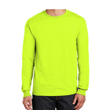 Load image into Gallery viewer, Gildan 8400 - Safety Green Hi-Viz Long Sleeve Shirt | Front View 
