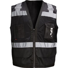 Load image into Gallery viewer, GSS 1205 – Black Safety Vest | Front View
