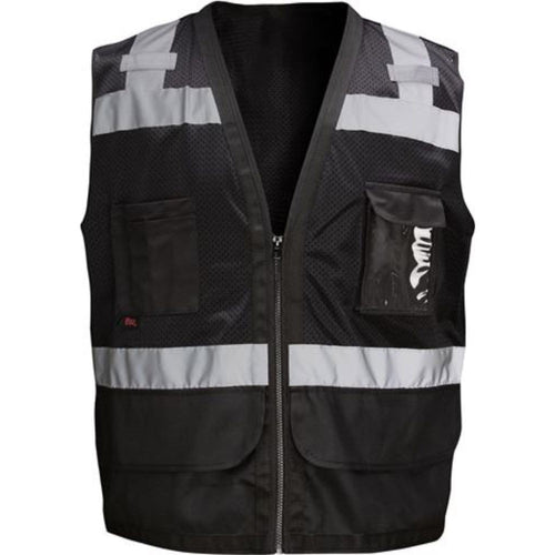 GSS 1205 – Black Safety Vest | Front View