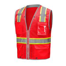 Load image into Gallery viewer, GSS 1712 – Red Safety Vest | Front Left View
