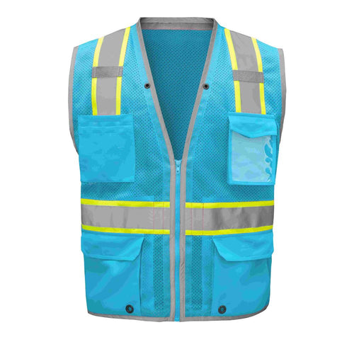 GSS 1722 –  Blue Safety Vest | Front View