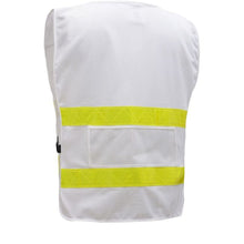 Load image into Gallery viewer, GSS 3118 – White Safety Vest | Back View
