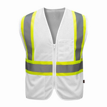 Load image into Gallery viewer, GSS 3140 – White Enhanced Visibility Safety Vest | Front View
