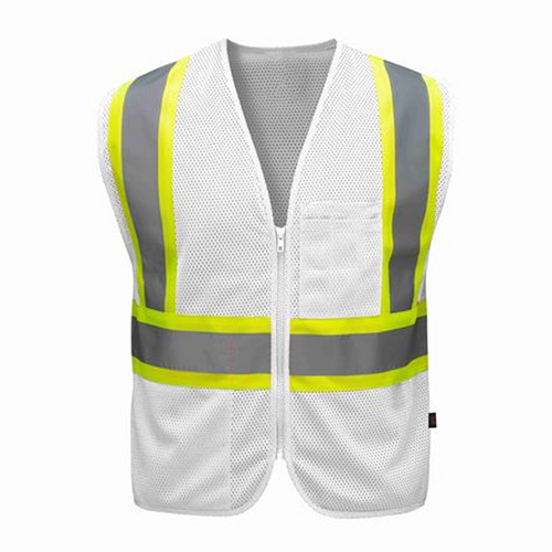 GSS 3140 – White Enhanced Visibility Safety Vest | Front View