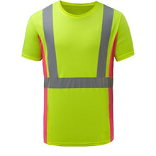 Load image into Gallery viewer, GSS 5125 - Safety Green Hi-Viz Women&#39;s Shirt | Front View
