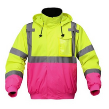 Load image into Gallery viewer, GSS 8018 - Hi-Viz Bomber Jacket | Front View
