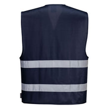 Load image into Gallery viewer, PTW F474 – Navy Blue Safety Vest | Back View    
