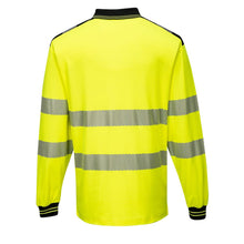 Load image into Gallery viewer, Portwest T184 – Safety Green Hi-Viz Polo Shirt | Back View
