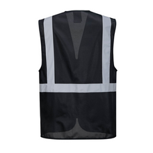 Load image into Gallery viewer, Portwest UF476 - Black Safety Vest | Back View
