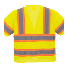 Load image into Gallery viewer, Portwest US383YER - Safety Green ANSI Class 3 Safety Vest | Back View 
