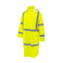 Load image into Gallery viewer, Radians RW08C – Safety Green High Visibility Rain Jackets | Front Left view
