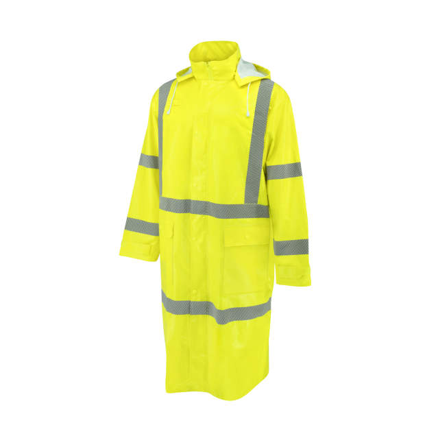 Radians RW08C – Safety Green High Visibility Rain Jackets | Front Left view