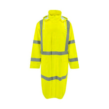 Load image into Gallery viewer, Radians RW08C – Safety Green High Visibility Rain Jackets | Front view
