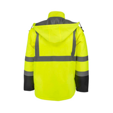 Load image into Gallery viewer, Radians SJ411QB-3ZGS - Safety Green Hi-Viz Parka | Back View
