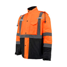 Load image into Gallery viewer, Radians SJ411QB-3ZOS - Safety Orange Hi-Viz Parka | Front Left View
