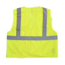 Load image into Gallery viewer, Radians SV4GM - Safety Green Breakaway Safety Vest | Back Flat 
