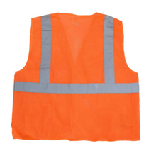 Load image into Gallery viewer, Radians SV4OM - Safety Green Breakaway Safety Vest | Back Flat 
