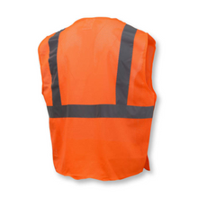 Load image into Gallery viewer, Radians SV4OM - Safety Green Breakaway Safety Vest | Back Right 
