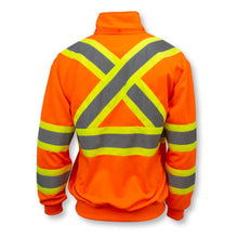 Load image into Gallery viewer, Radians SW01X-2POS - Safety Orange ANSI Class 3 Sweatshirt | Detached Hood Back View
