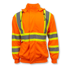 Load image into Gallery viewer, Radians SW01X-2POS - Safety Orange ANSI Class 3 Sweatshirt | Front View
