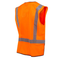 Load image into Gallery viewer, Radians SV54B-2ZOM – Safety Orange Surveyor Safety Vest | Back Right View 
