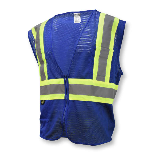 Radians SV22-1ZBLM - Blue ANSI Class 1 Safety Vest | Front Left View