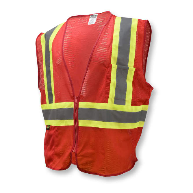 Radians SV22-1ZRM - Red ANSI Class 1 Safety Vest | Front Left View