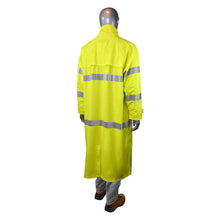 Load image into Gallery viewer, Radians RC07-3ZGV - Safety Green Hi-Viz Rain Jacket | Back View
