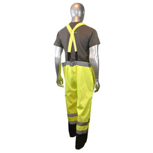 Load image into Gallery viewer, Radians RW30-ES1Y, High Visibility General Purpose Rain Bib Pants, Back View
