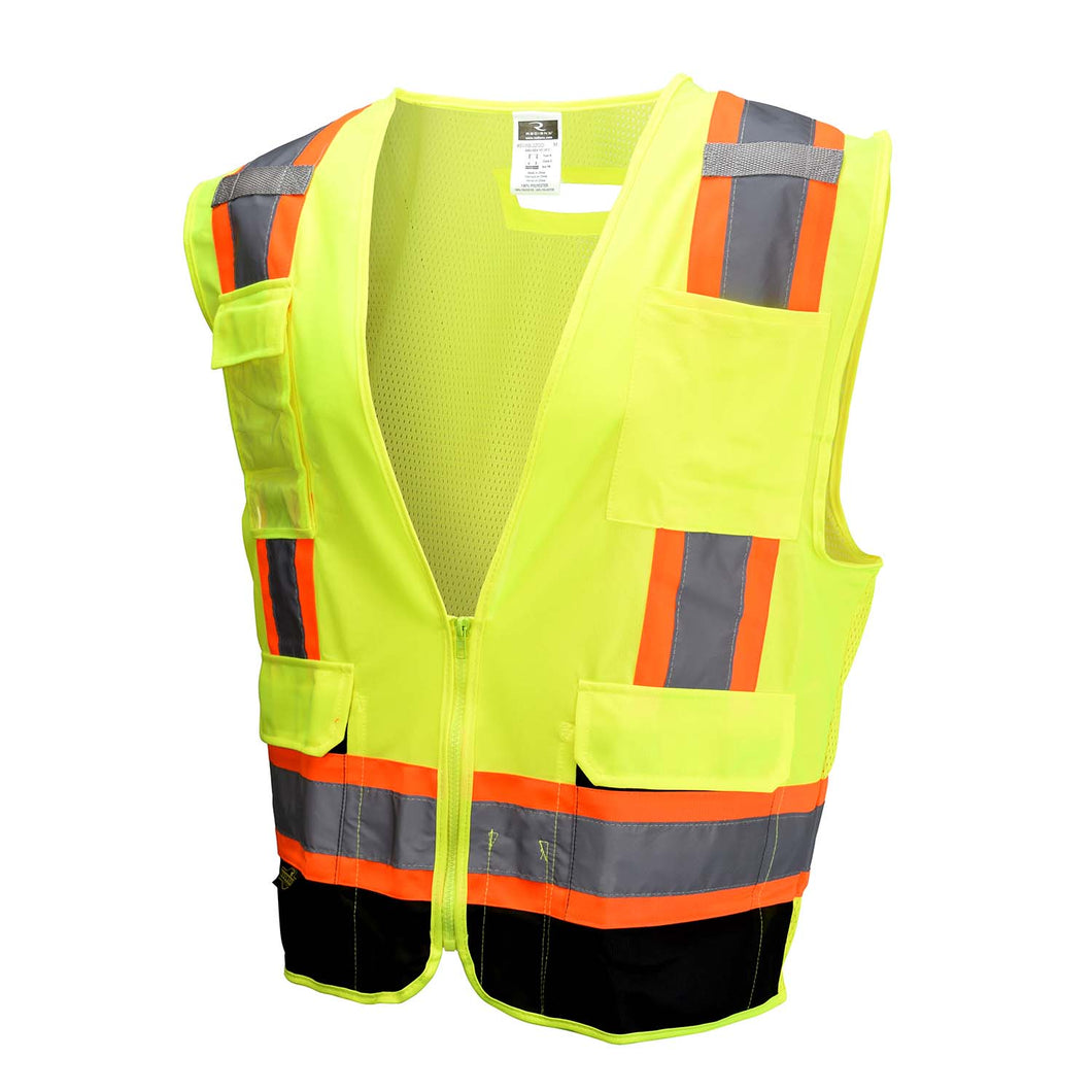 Radians SV6B-2ZGD - Safety Green Surveyor Safety Vests | Front Left View