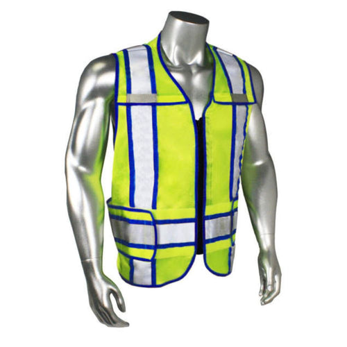 Radians LHV-3G-BCS – Blue Trim Breakaway Safety Vest | Front Right View 