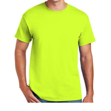 Load image into Gallery viewer, Gildan 8000 – Safety Green Hi-Viz Short Sleeve Shirt | Front View 
