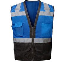 Load image into Gallery viewer, GSS 1203 - Blue Safety Vest | Front View 
