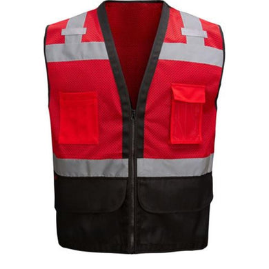 GSS 1204 - Red Safety Vest | Front View 