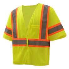 Load image into Gallery viewer, GSS 2005 - Safety Green ANSI Class 3 Safety Vests | Front Left View
