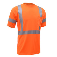 Load image into Gallery viewer, GSS 5008 - Safety Orange Hi-Viz Short Sleeve Shirt | Front Right View
