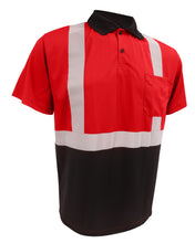 Load image into Gallery viewer, GSS 5024 - Red Hi-Viz Polo Shirt | Front Right View
