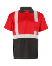 Load image into Gallery viewer, GSS 5024 - Red Hi-Viz Polo Shirt | Front View
