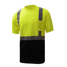 Load image into Gallery viewer, GSS 5111 - Safety Green Hi-Viz Short Sleeve Shirt | Front Left View
