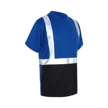 Load image into Gallery viewer, GSS 5123 - Blue Hi-Viz Short Sleeve Shirt | Front Right View
