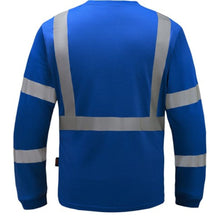 Load image into Gallery viewer, GSS 5133 - Blue Hi-Viz Long Sleeve Shirt | Back View
