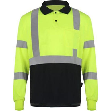 GSS 5507 - Safety Green Hi-Viz Polo Shirt  Front View